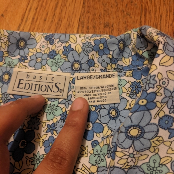 70s Vintage Floral Short Sleeve Shirt - Picture 4 of 8